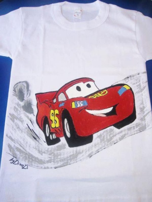 Μπλούζα παιδική ζωγραφισμένη,Cars