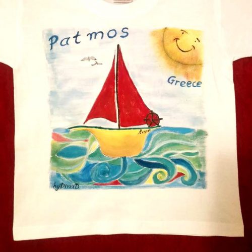 Μπλούζα παιδική ζωγραφισμένη,Βαρκουλα