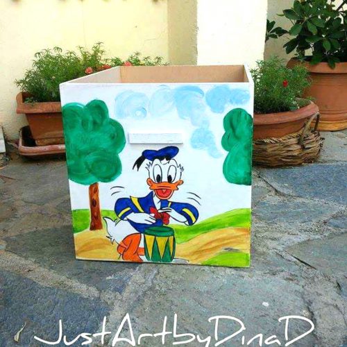 Ξύλινο κουτί βάφτισης , Donald Duck