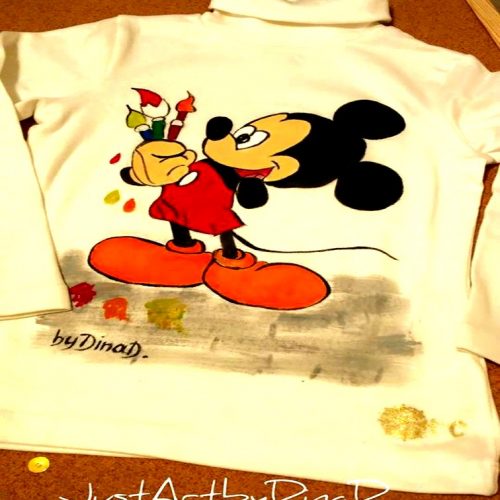 Μπλούζα παιδική ζωγραφισμένη,Michey Mouse