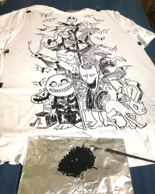 Μπλούζα ανδρική ζωγραφισμένη,The nightmare before christmas - Image 2