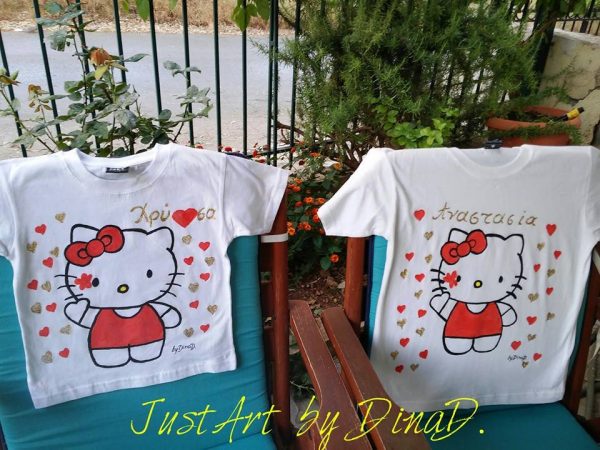 Μπλούζα παιδική ζωγραφισμένη,Hello Kitty - Image 3