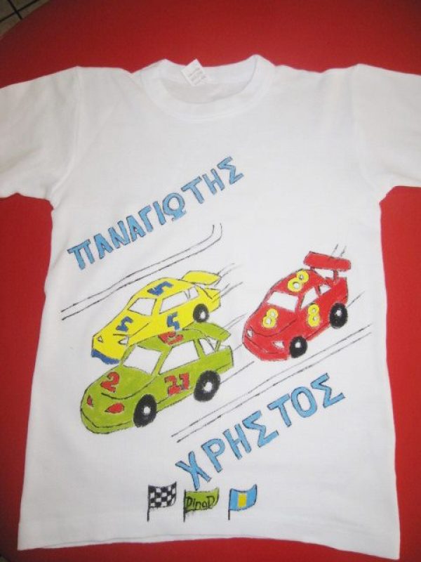 Μπλούζα παιδική ζωγραφισμένη,Cars