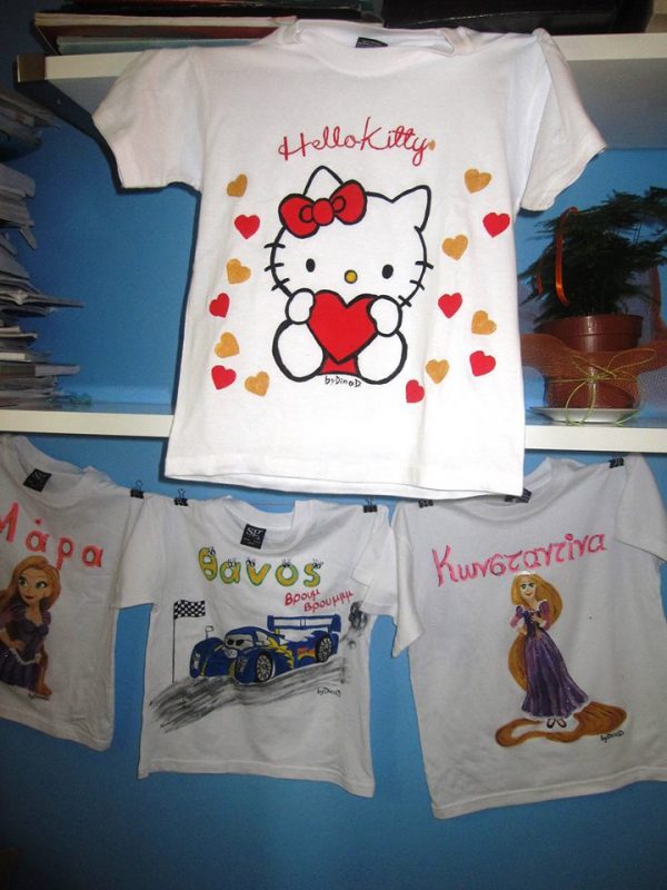Μπλούζα παιδική ζωγραφισμένη,Hello Kitty - Image 2