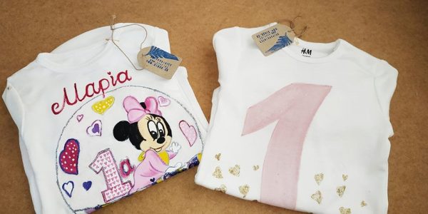 Σετ φούστα TuTu -μπλουζα γενεθλίων ,Minnie Mouse - Image 2